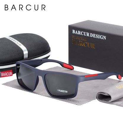 BARCUR Cycling Sunglasses – TR90 Ultralight Polarized UV400 Square Eyewear for Men &amp; Women