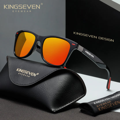 KINGSEVEN 7366 Polarized Sunglasses – Mirror, UV400, Square, Unisex