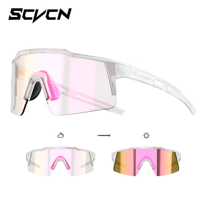 Photochromic Sports Sunglasses – Cycling, Hiking, MTB &amp; Driving | UV Protection | Unisex | 12 Lens Options