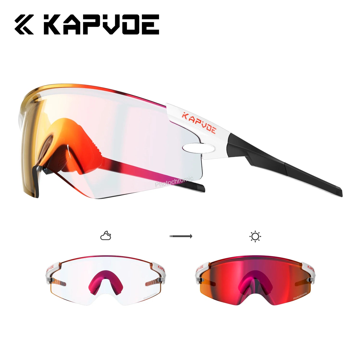 Kapvoe Man Cycling Glasses Sports Sunglasses Road Bike Mountain Bicycle Cycle Glasses Riding Goggle Sports Eyewear for Women 2026