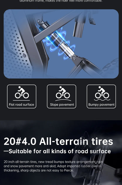 EKX X20 Electric Bicycle 48V 35AH Lithium Battery Adult Mountain Ebike 20 Inch Mountain Electric Men&