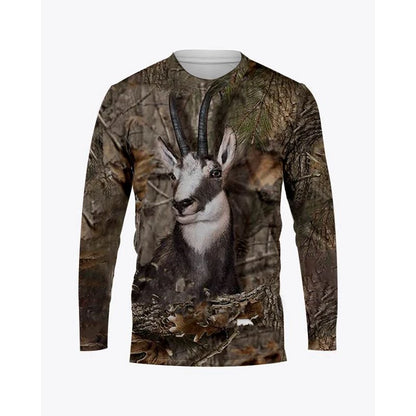 Camo &amp; Wildlife Graphic Long-Sleeve T-Shirt – Unisex Oversized Pullover Tee