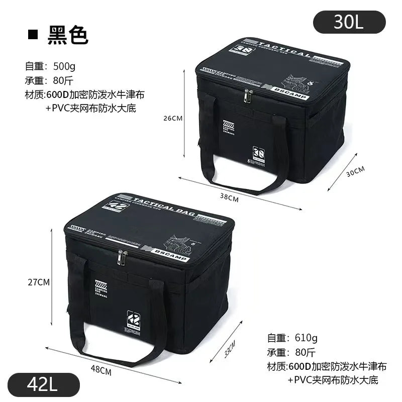 56L Waterproof Insulated Folding Camping Storage Box – Tactical Cooler &amp; Field Gear Organizer