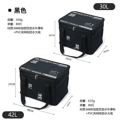 56L Waterproof Insulated Folding Camping Storage Box – Tactical Cooler &amp; Field Gear Organizer