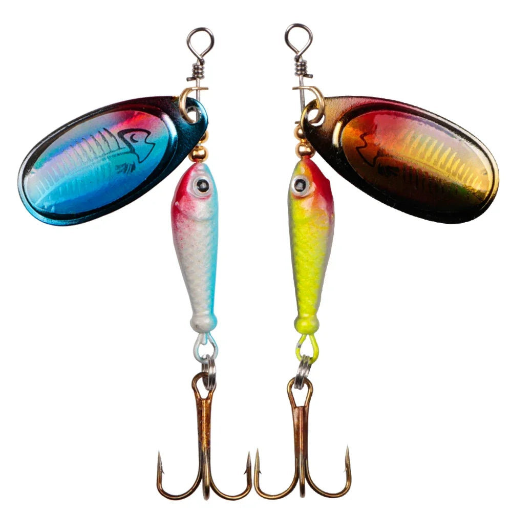 9g Rotating Fishing Bait Spoon Lure Metal Triple Hook Artificial Fish Wobbler Feeder for Enhanced Fishing Experience