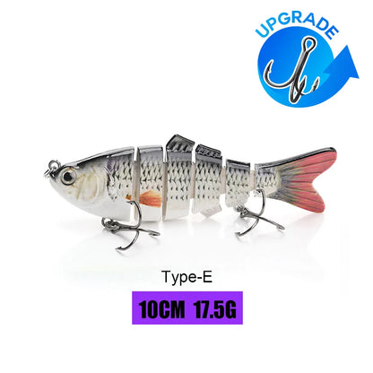 VTAVTA Jointed Swimbait Crankbait – Sinking Wobbler, 6/7/8-Segment, 10–14cm, 60+ Colors