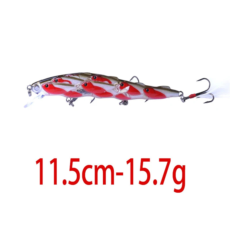 75mm 9g Floating Crankbait Fishing Lure – Swimbait Wobbler with Rattle &amp; 3D Eyes
