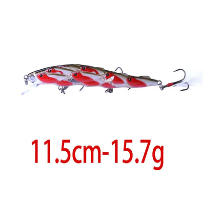75mm 9g Floating Crankbait Fishing Lure – Swimbait Wobbler with Rattle &amp; 3D Eyes