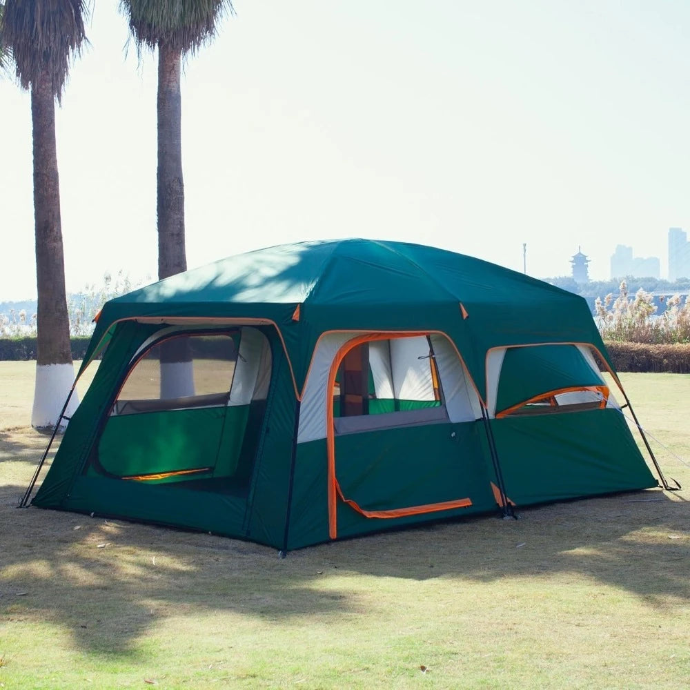 Extra Large Tent 12 Person,2 Bay Windows,Family Cabin Tents,14&