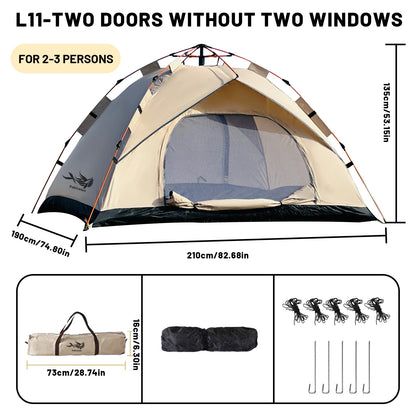 Pakicetus Pop-Up Tent – Instant Setup | Waterproof | Tarp-to-Shelter | Camping, Beach &amp; Fishing | Gold &amp; Gray