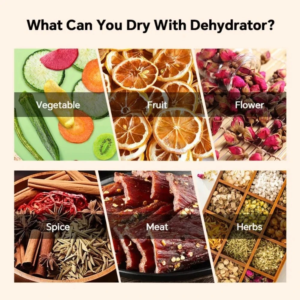 2000W Commercial Food Dehydrator 20 Trays Stainless Steel Jerky Maker 110V 220V Meat Fruit Dryer Machine 30-90℃ Pet Treat