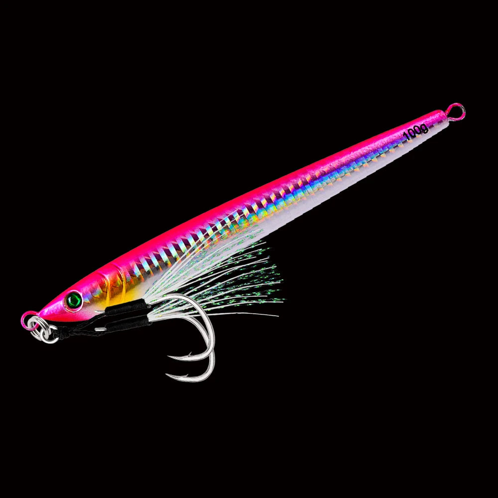 5-Piece Deep Sea Metal Jig Set – Fast-Sinking Slow Jig Spoon Lures | 60g, 80g &amp; 100g | Ocean &amp; Freshwater
