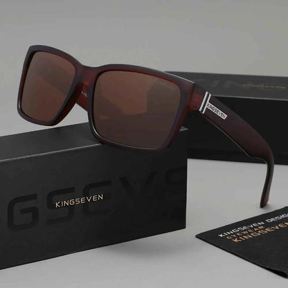 KINGSEVEN 750 Polarized Sunglasses – Square Frame, UV400, Unisex