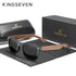 KINGSEVEN W5520 Walnut Wood Polarized Sunglasses – Spliced Frame, Handmade, UV400