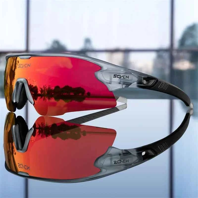 SCVCN New Sports Sunglasses Photochromic Cycling Glasses Mountain Bicycle Goggles MTB Road UV400 Protection Sun Eyewear for Man