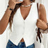Summer Street Style Simple Casual Sleeveless Solid Color Women&