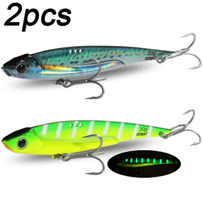 GOBAIT Metal VIB Fishing Lure Kit – 20g, 25g &amp; 30g | Holographic Laser Skin | Treble Hook | Sea, Pike &amp; Bass