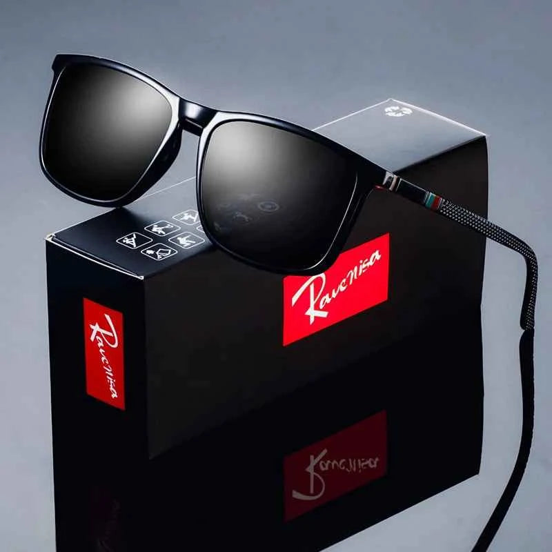 Fashion Square Polarized Sunglasses man Driving Fishing Luxury Brand Designer UV400 Eyewear