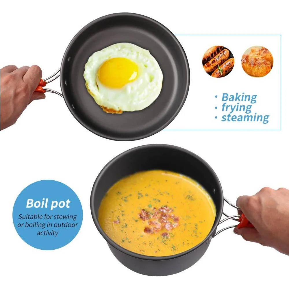 Camping Cooking set Camping Cookware Travel Tableware