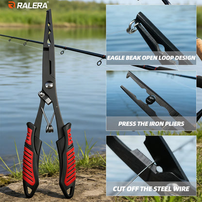RALERA Fishing Pliers Kit – Stainless Steel Fish Gripper, Hook Remover &amp; Braided Line Cutter | Saltwater &amp; Freshwater