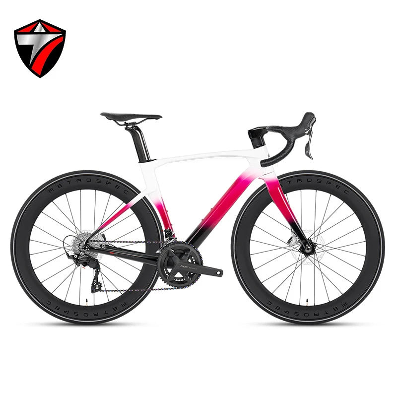 TWITTER New CYCLONE RS-24S shift+105 derailleur carbon road bike 4-pistons oil disc brake racing bicycle 700*28C for men womem
