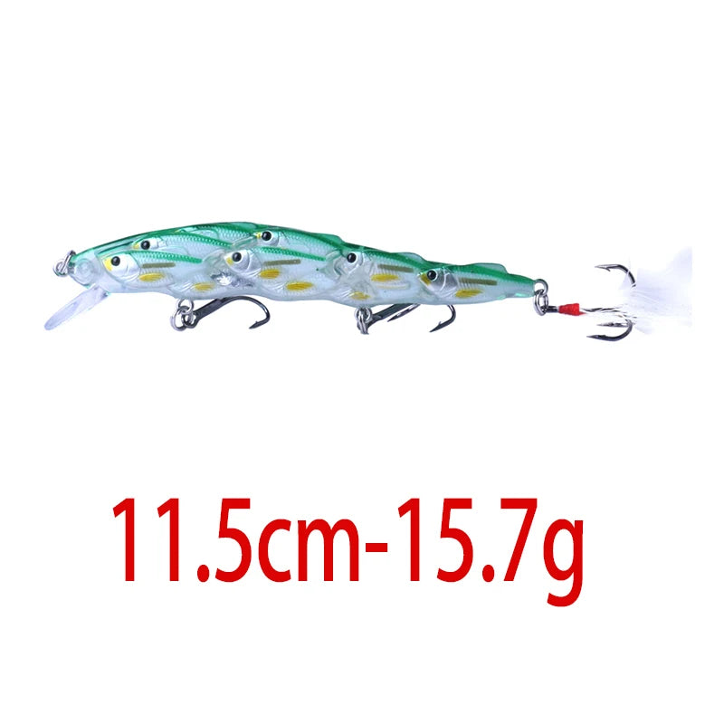 75mm 9g Floating Crankbait Fishing Lure – Swimbait Wobbler with Rattle &amp; 3D Eyes