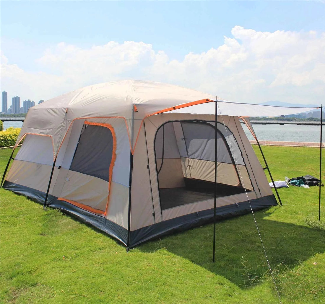 2-Bedroom Family Camping Tent – 5 to 8 Person Double Layer Cabin Tent, Rainproof
