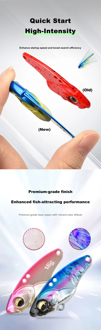 1PCS 3.5g/5g/7g/10g/15g VIB Fishing Lure Rattlesnake Iron Jig – Ultimate Long-Cast Hard Lure for Predatory Fish