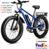 AMYET Electric Bike EB26 Blue Adults Electric Bicycle 28mph Peak 1500W 720WH Ebike 26" Fat Tire Mountain Bike Electric Dirt Bike