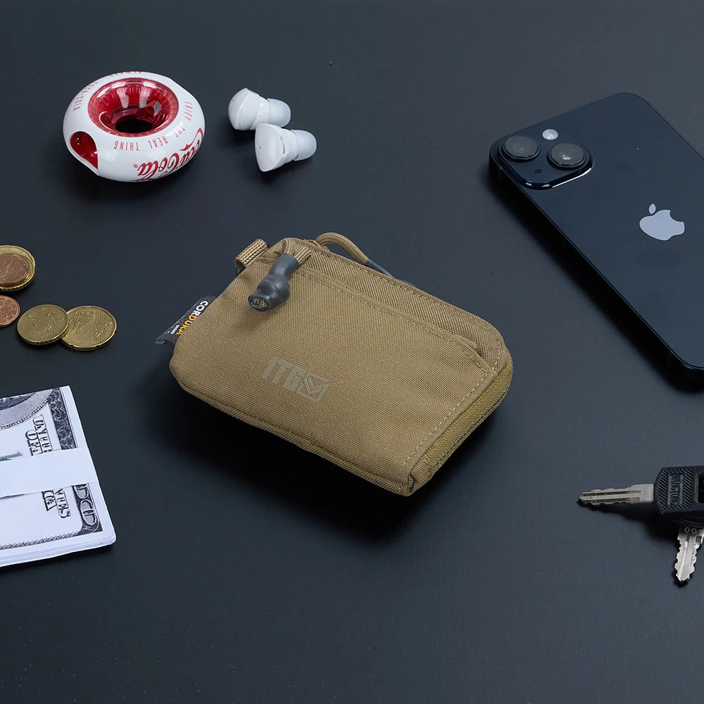 Waterproof EDC Pouch Portable Key Change Purse Wallet Travel Kit Coin Mini Purse &amp; Card Slots And Zippers Pouch