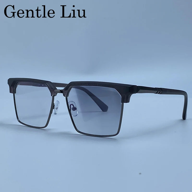 GENTLE LIU FY-99270 Square Sunglasses – Alloy Frame, UV400 Gradient, Steampunk Style