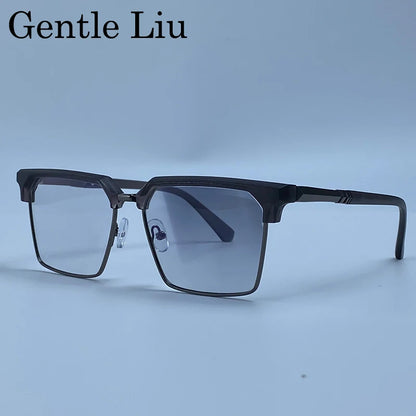 GENTLE LIU FY-99270 Square Sunglasses – Alloy Frame, UV400 Gradient, Steampunk Style