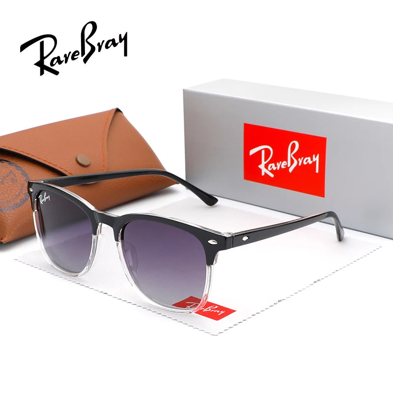 Square Polarized Sunglasses – Unisex Rivet Frame Anti-Glare UV400 Driving Shades
