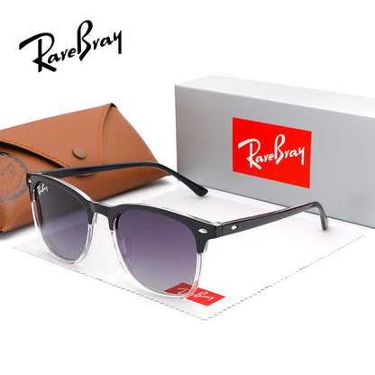 Square Polarized Sunglasses – Unisex Rivet Frame Anti-Glare UV400 Driving Shades