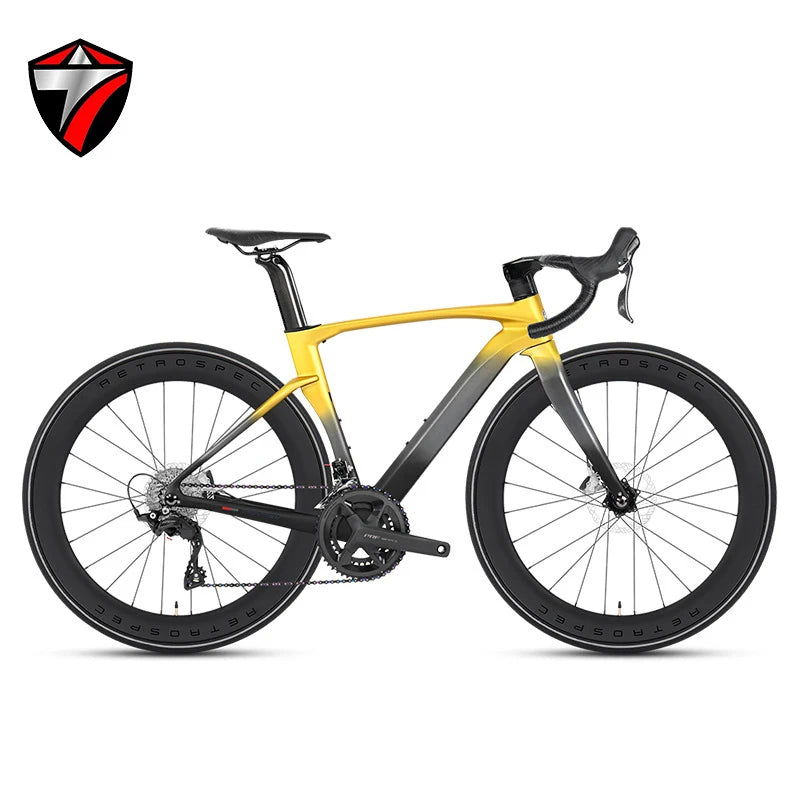 TWITTER New CYCLONE RS-24S shift+105 derailleur carbon road bike 4-pistons oil disc brake racing bicycle 700*28C for men womem