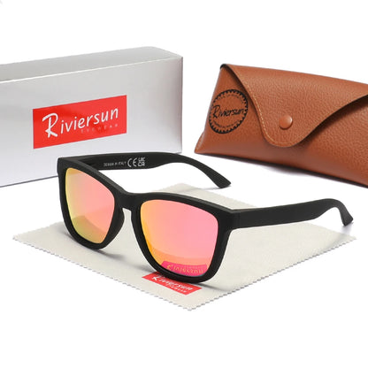 RIVIERSUN Classic Polarized Sunglasses – UV400 Unisex Retro Square Eyewear