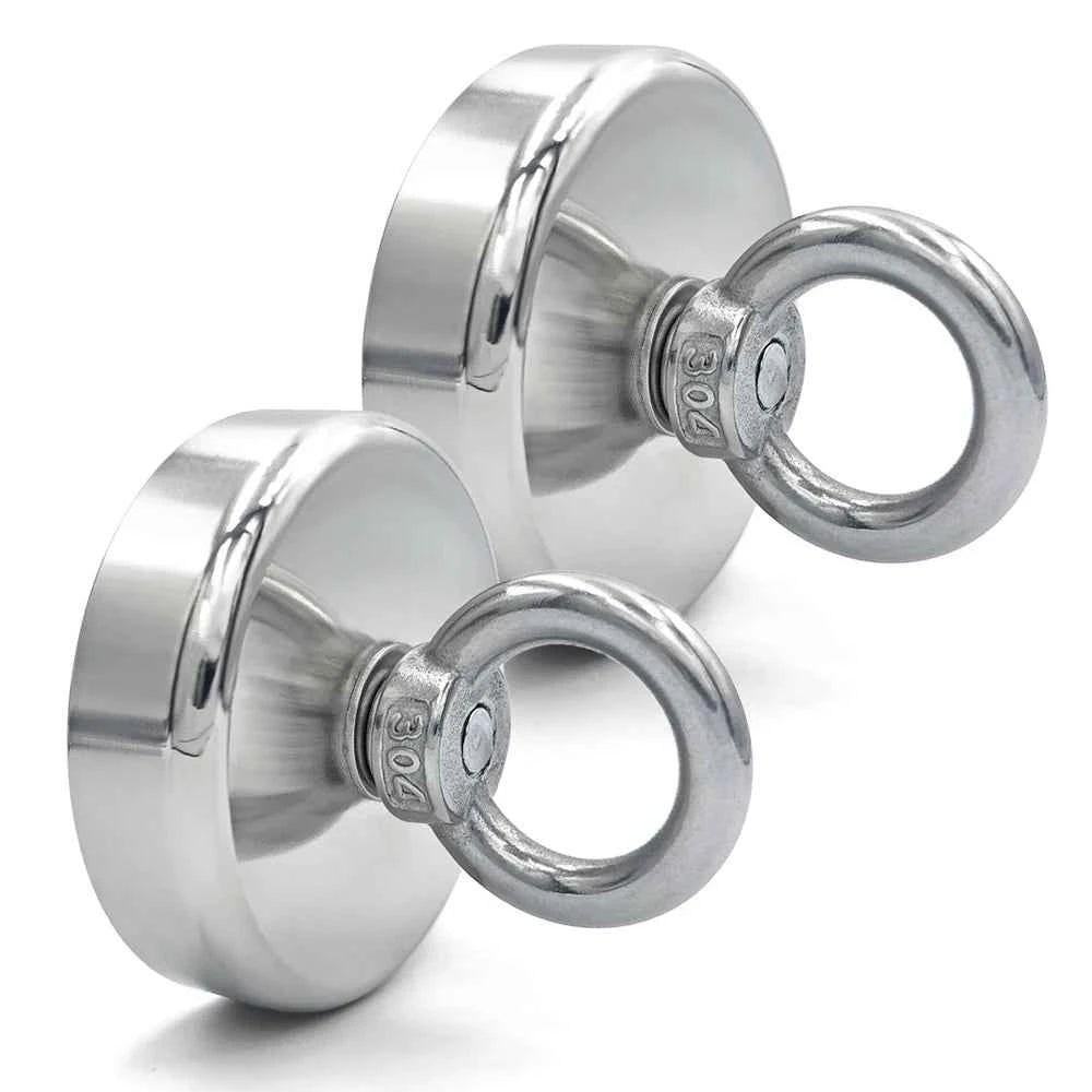 D16~D42mm Super Strong Neodymium Fishing Hook N52 Heavy Duty Rare Earth Neodymium with Countersunk Hole Eyebolt Salvage Magnetic