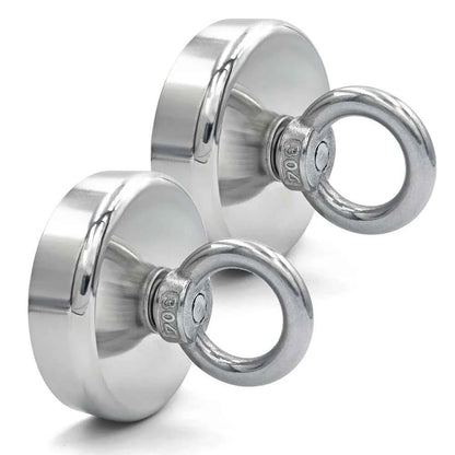 D16~D42mm Super Strong Neodymium Fishing Hook N52 Heavy Duty Rare Earth Neodymium with Countersunk Hole Eyebolt Salvage Magnetic