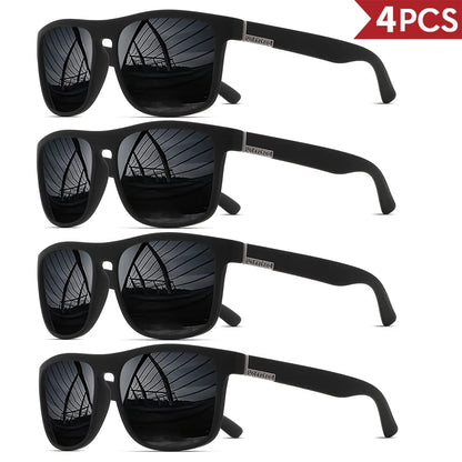 Polarized Square Sports Sunglasses UV400 – Driving, Fishing &amp; Cycling (1, 2, 3 or 4 Pack)