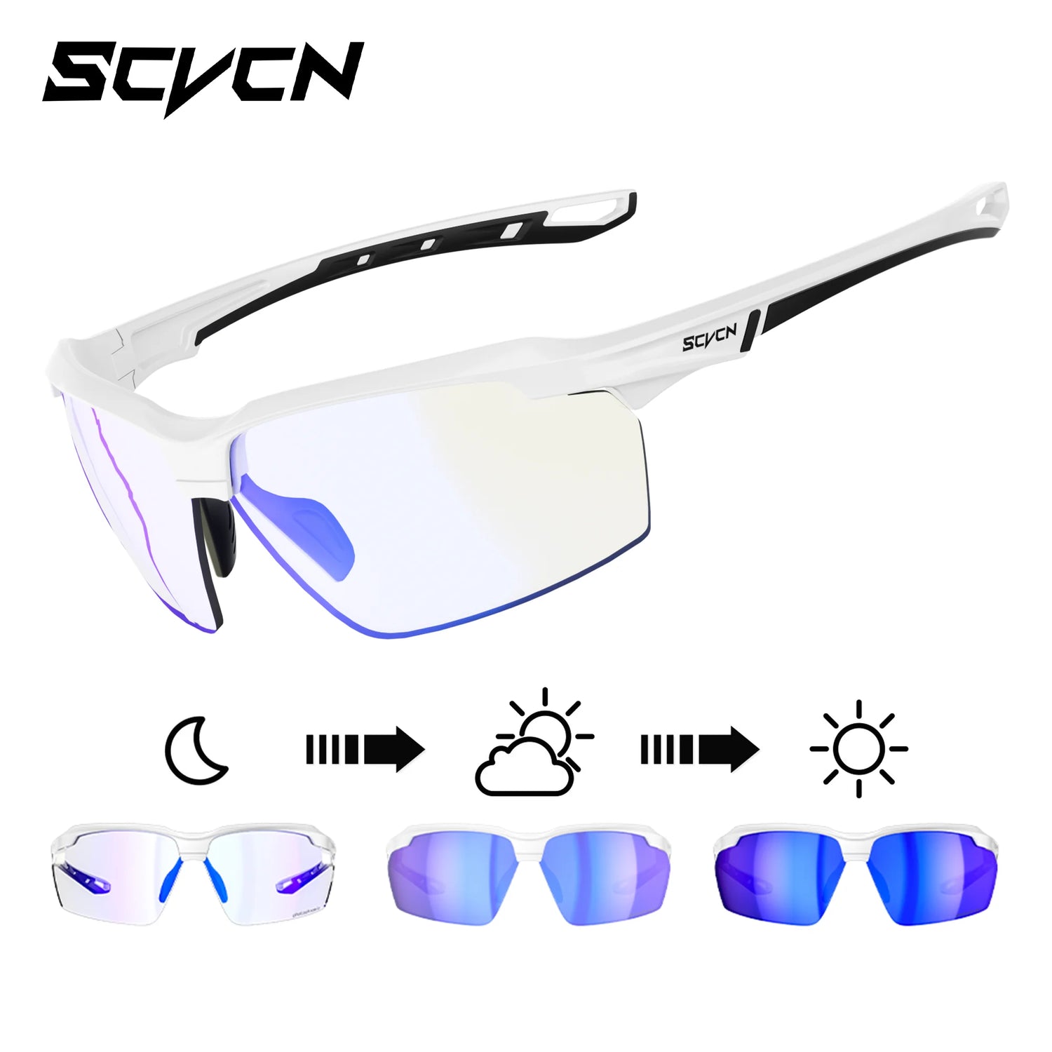 SCVCN Tactical Shooting Glasses – Photochromic Polarized Shockproof Goggles for Hunting, Airsoft &amp; Outdoor Sport