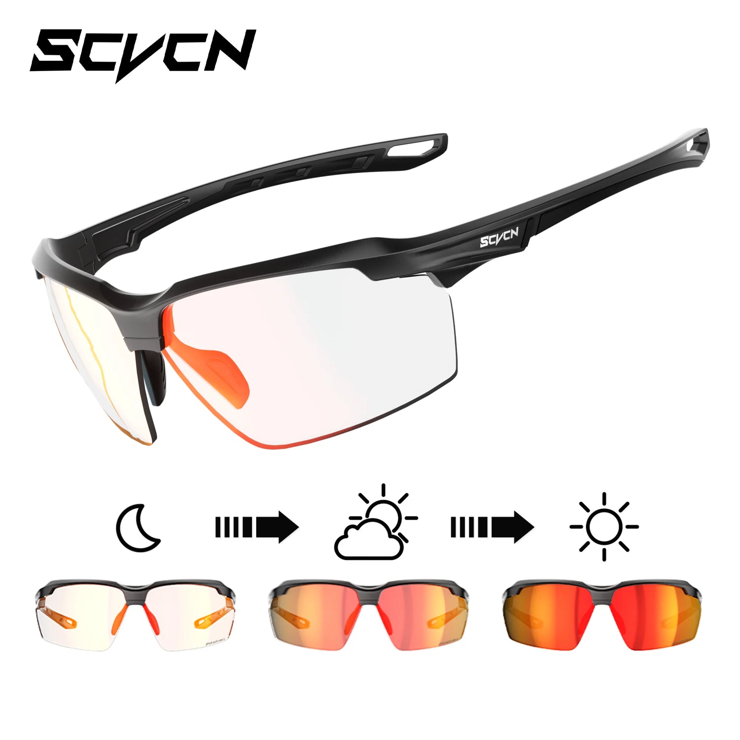 SCVCN Tactical Shooting Glasses – Photochromic Polarized Shockproof Goggles for Hunting, Airsoft &amp; Outdoor Sport
