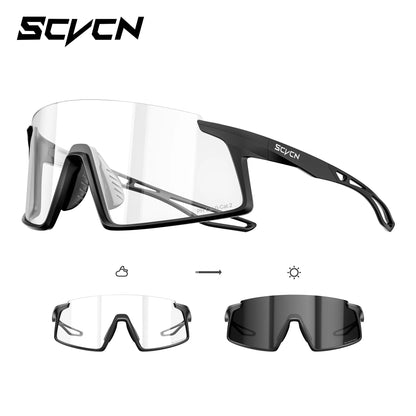 Kapvoe Cycling Sunglasses Photochormic Glasses for Men Hiking UV400 Sports Casual Glggles MTB Bike Glasses Outdoor Eyewear 2026