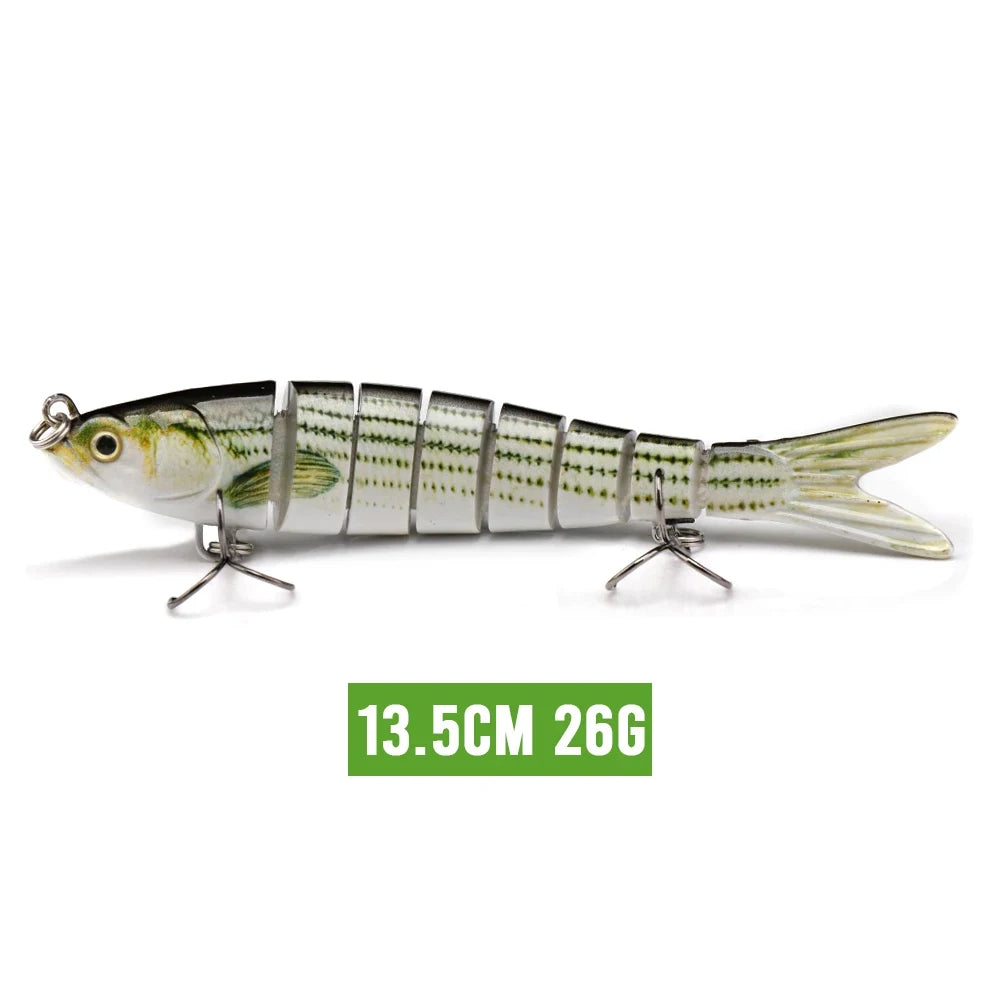 VTAVTA Jointed Swimbait Crankbait – Sinking Wobbler, 6/7/8-Segment, 10–14cm, 60+ Colors