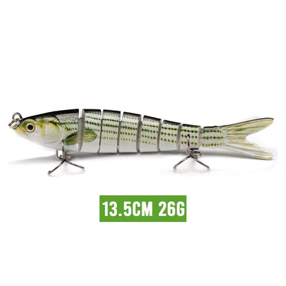 VTAVTA Jointed Swimbait Crankbait – Sinking Wobbler, 6/7/8-Segment, 10–14cm, 60+ Colors
