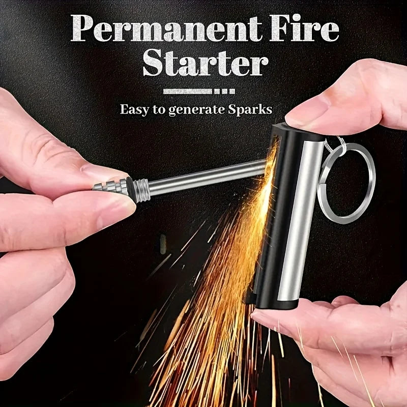 1-50pack Match Lighter, Flint Metal Match Lighter, Outdoor Camping Portable Emergency Survival Lighter, Can Light 10,000 Times