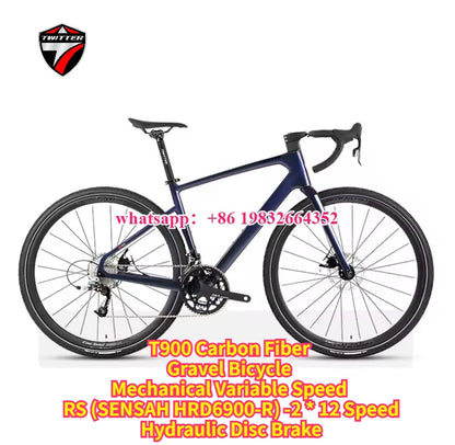 TWITTER Gravel Bike V1 – Wireless Electronic Groupset, Carbon Fiber Frame, Hydraulic Disc Brake