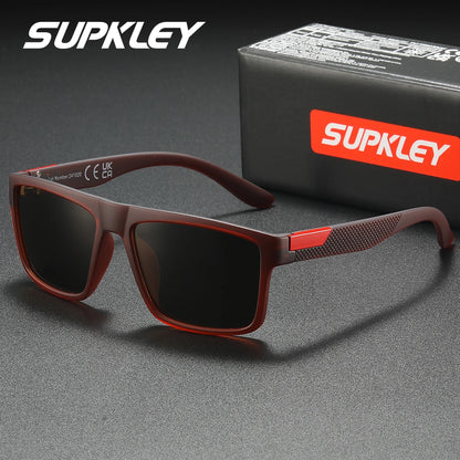 SUPKLEY Polarized Square Sunglasses – UV400, Lightweight Polycarbonate Frame, Unisex, 8 Colors