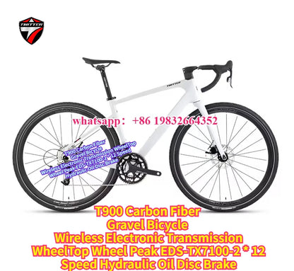 TWITTER Gravel Bike V1 – Wireless Electronic Groupset, Carbon Fiber Frame, Hydraulic Disc Brake