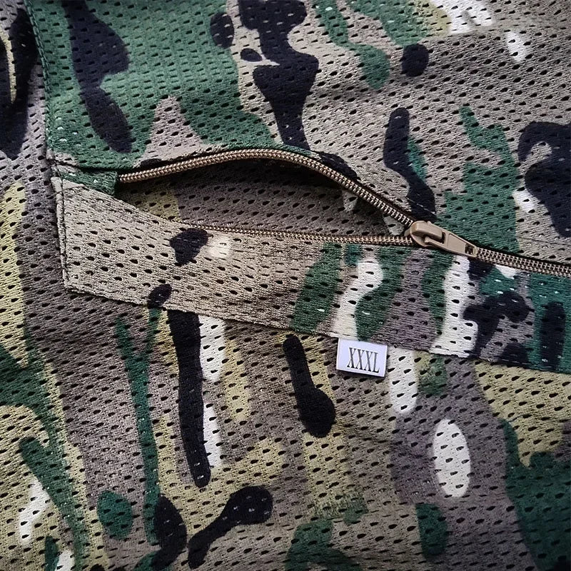 Mesh Ghillie Suit – Breathable Camo Hoodie &amp; Pants Set for Hunting, Fishing &amp; Tactical Use