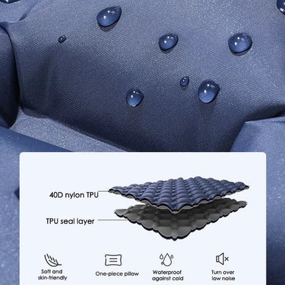 Outdoor Camping Double Inflatable Mattress Extra Wide Sleeping Pad Ultralight Folding Bed Sleeping Mat Car Travel Mat
